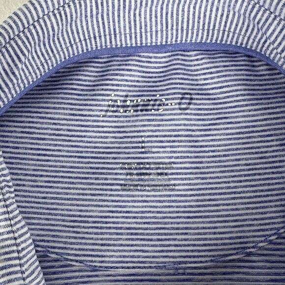 Johnnie-O Men's Performance Polo Shirt XXL Blue White Striped Short Sleeve - Picture 9 of 13